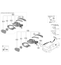 Diagram for Kia K900 Car Mirror - 851013T500