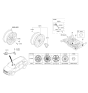 Diagram for Kia Cadenza Wheel Cover - 529603W200