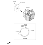 Diagram for 2019 Kia Sorento Transmission Assembly - 450003FEV5