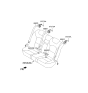 Diagram for 2014 Kia Cadenza Seat Belt - 898103R500WK