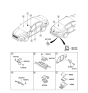 Diagram for Kia Cadenza Parking Assist Distance Sensor - 957003R500ABP