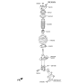 Diagram for 2015 Kia Cadenza Bump Stop - 546263R000