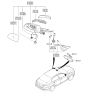 Diagram for 2014 Kia Cadenza Mirror Cover - 876163R000