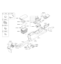 Diagram for Kia Cadenza Center Console Base - 846413RAA0WK