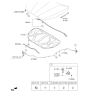 Diagram for 2016 Kia Cadenza Weather Strip - 864363R500