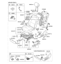 Diagram for 2016 Kia Cadenza Air Bag Control Module - 889103R500