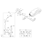 Diagram for 2015 Kia Cadenza Windshield Washer Nozzle - 986302L100