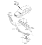 Diagram for 2017 Kia Rio Wiper Blade - 983511R000