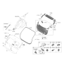 Diagram for 2024 Kia Sportage Tailgate Lock Actuator Motor - 81800P1100