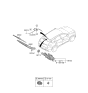 Diagram for Kia Sportage Wiper Pivot - 98700R2000