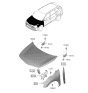 Diagram for Kia Sportage Hood Hinge - 66910P1000