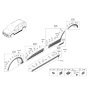 Diagram for 2023 Kia Sportage Door Moldings - 87732DW300