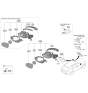 Diagram for Kia Rio Car Mirror - 851013X100