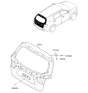 Diagram for 2020 Kia Sorento Liftgate Hinge - 797102W000