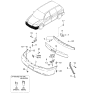 Diagram for 2005 Kia Sedona Bumper - 0K53B50031XX