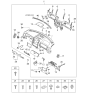 Diagram for 2004 Kia Sedona Glove Box - 0K52Y6403044