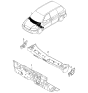 Diagram for 2001 Kia Sedona Dash Panels - 0K52Y53400A