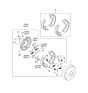 Diagram for Kia Sedona Brake Shoe Set - 0K58A2638Z