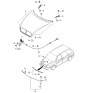 Diagram for Kia Sedona Lift Support - 0K53A56650