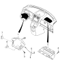 Diagram for 2003 Kia Sedona Air Bag - 0K52Y57K00A50