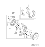 Diagram for Kia Sedona Brake Drum - 0K56A26251A