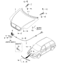 Diagram for 2003 Kia Sedona Hood Hinge - 0K53Z52410