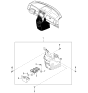 Diagram for 2002 Kia Sedona Cup Holder - 0K52Y6439XGE