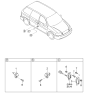 Diagram for 2004 Kia Sedona Door Jamb Switch - 0K53A66540