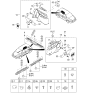 Diagram for 2004 Kia Sedona Cup Holder - 0K53A68727C44