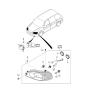 Diagram for Kia Sedona Headlight Cover - 0K53A51039