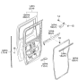 Diagram for 2004 Kia Sedona Weather Strip - 0K53A72770