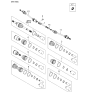 Diagram for 2001 Kia Sedona Wheel Seal - 0K55233065