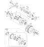 Diagram for Kia Sedona Wheel Bearing Dust Cap - 0K55233071A
