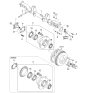 Diagram for 2005 Kia Sedona Spindle - 0K55226111B