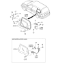 Diagram for 2004 Kia Sedona Weather Strip - 0K53A62531