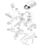 Diagram for Kia Sedona Mud Flaps - 0K53A56141