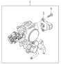 Diagram for 2001 Kia Sedona Throttle Body - 3510039610