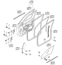 Diagram for 2004 Kia Sedona Door Seal - 0K55258760