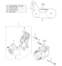 Diagram for 2005 Kia Sedona Serpentine Belt - 1K52Y15909B