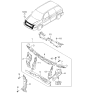 Diagram for 2002 Kia Sedona Radiator Support - 0K52Y53100