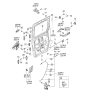 Diagram for 2004 Kia Sedona Door Handle - 0K52Y72410AXX