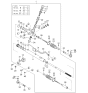 Diagram for 2001 Kia Sedona Rack And Pinion - 0K52Y32110