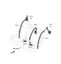 Diagram for 2023 Kia Seltos Seat Belt - 89810Q5500WK