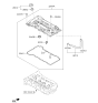 Diagram for 2020 Kia Forte Valve Cover Gasket - 224412E700