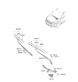 Diagram for 2024 Kia Seltos Wiper Blade - 98350J1000