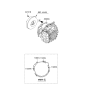 Diagram for 2012 Kia Forte Koup Transmission Assembly - 450003B680