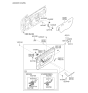 Diagram for 2011 Kia Forte Mirror Switch - 935731M710