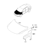 Diagram for 2011 Kia Forte Koup Hood Hinge - 791101M000