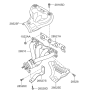 Diagram for Kia Forte Koup Exhaust Heat Shield - 285262G000