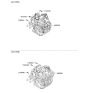 Diagram for 2009 Kia Forte Transmission Assembly - 450003B6A0